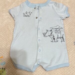 Carter's Light Blue Rhino Bodysuit
